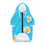 Glitch Daisy Flower Print Dog Zip Up Hoodie
