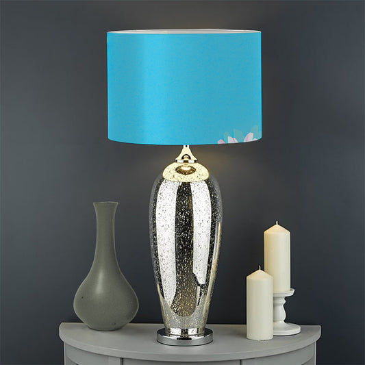 Glitch Daisy Flower Print Drum Lamp Shade
