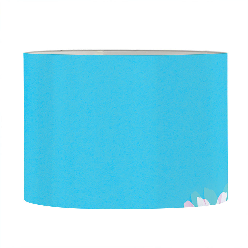 Glitch Daisy Flower Print Drum Lamp Shade
