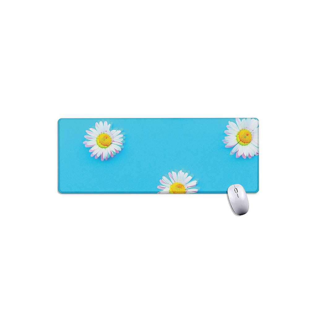 Glitch Daisy Flower Print Extended Mouse Pad
