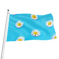 Glitch Daisy Flower Print Flag