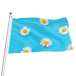 Glitch Daisy Flower Print Flag