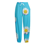 Glitch Daisy Flower Print Fleece Lined Knit Pants