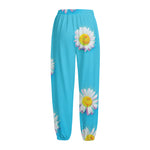 Glitch Daisy Flower Print Fleece Lined Knit Pants