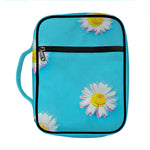 Glitch Daisy Flower Print Front Pocket Bible Bag