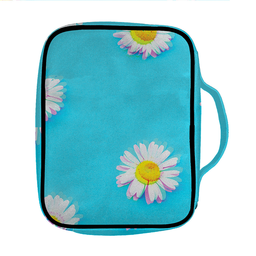 Glitch Daisy Flower Print Front Pocket Bible Bag