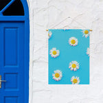 Glitch Daisy Flower Print Garden Flag