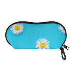 Glitch Daisy Flower Print Glasses Case