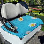 Glitch Daisy Flower Print Golf Cart Seat Cover