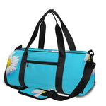 Glitch Daisy Flower Print Gym Bag