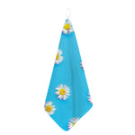 Glitch Daisy Flower Print Hand Towel