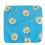 Glitch Daisy Flower Print Hand Towel