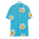 Glitch Daisy Flower Print Hawaiian Shirt