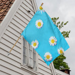 Glitch Daisy Flower Print House Flag