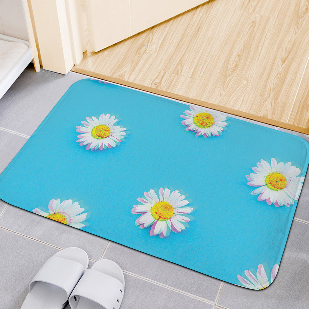 Glitch Daisy Flower Print Indoor Door Mat