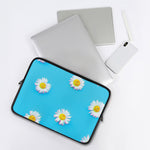 Glitch Daisy Flower Print Laptop Sleeve