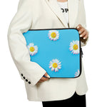 Glitch Daisy Flower Print Laptop Sleeve