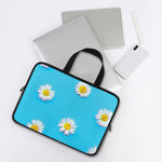 Glitch Daisy Flower Print Laptop Sleeve With Handle