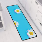 Glitch Daisy Flower Print Long Kitchen Mat