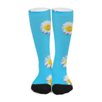 Glitch Daisy Flower Print Long Socks