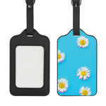 Glitch Daisy Flower Print Luggage Tag