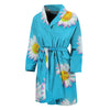 Glitch Daisy Flower Print Men's Bathrobe