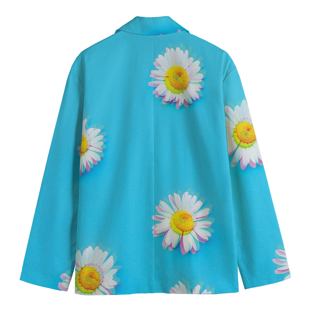 Glitch Daisy Flower Print Men's Blazer