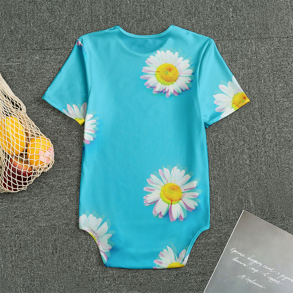 Glitch Daisy Flower Print Men's Bodysuit