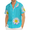 Glitch Daisy Flower Print Men's Deep V-Neck Shirt