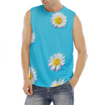 Glitch Daisy Flower Print Men's Fitness Tank Top
