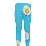 Glitch Daisy Flower Print Men's leggings