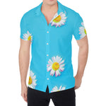 Glitch Daisy Flower Print Men's Shirt