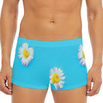 Glitch Daisy Flower Print Men's Short Boxer Briefs