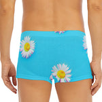 Glitch Daisy Flower Print Men's Short Boxer Briefs
