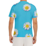 Glitch Daisy Flower Print Men's Short Sleeve Rash Guard
