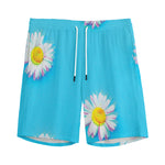 Glitch Daisy Flower Print Men's Sports Shorts
