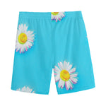 Glitch Daisy Flower Print Men's Sports Shorts