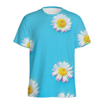 Glitch Daisy Flower Print Men's Sports T-Shirt