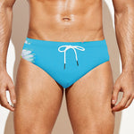 Glitch Daisy Flower Print Men's Swim Briefs