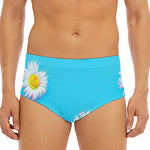 Glitch Daisy Flower Print Men's Triangle Swim Briefs