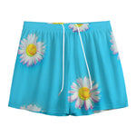 Glitch Daisy Flower Print Mesh Shorts