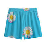 Glitch Daisy Flower Print Mesh Shorts