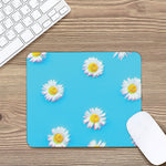 Glitch Daisy Flower Print Mouse Pad