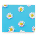 Glitch Daisy Flower Print Mouse Pad