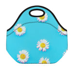 Glitch Daisy Flower Print Neoprene Lunch Bag