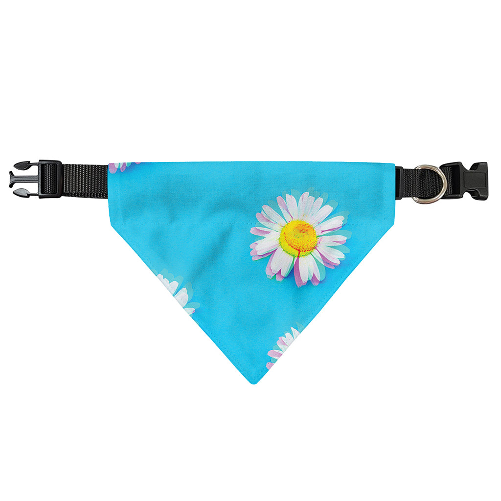 Glitch Daisy Flower Print Over The Collar Dog Bandana
