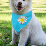 Glitch Daisy Flower Print Over The Collar Dog Bandana