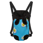 Glitch Daisy Flower Print Pet Carrier Backpack