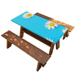 Glitch Daisy Flower Print Picnic Table Cover