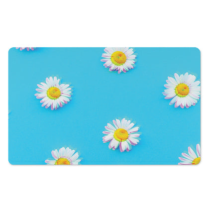 Glitch Daisy Flower Print Polyester Doormat